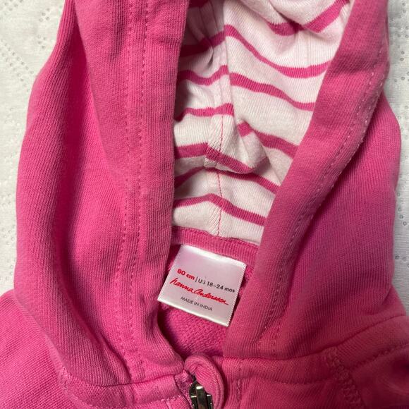 Hanna Andersson Bear Hoodie Sweatshirt Size 18-24 months - Picture 4 of 5